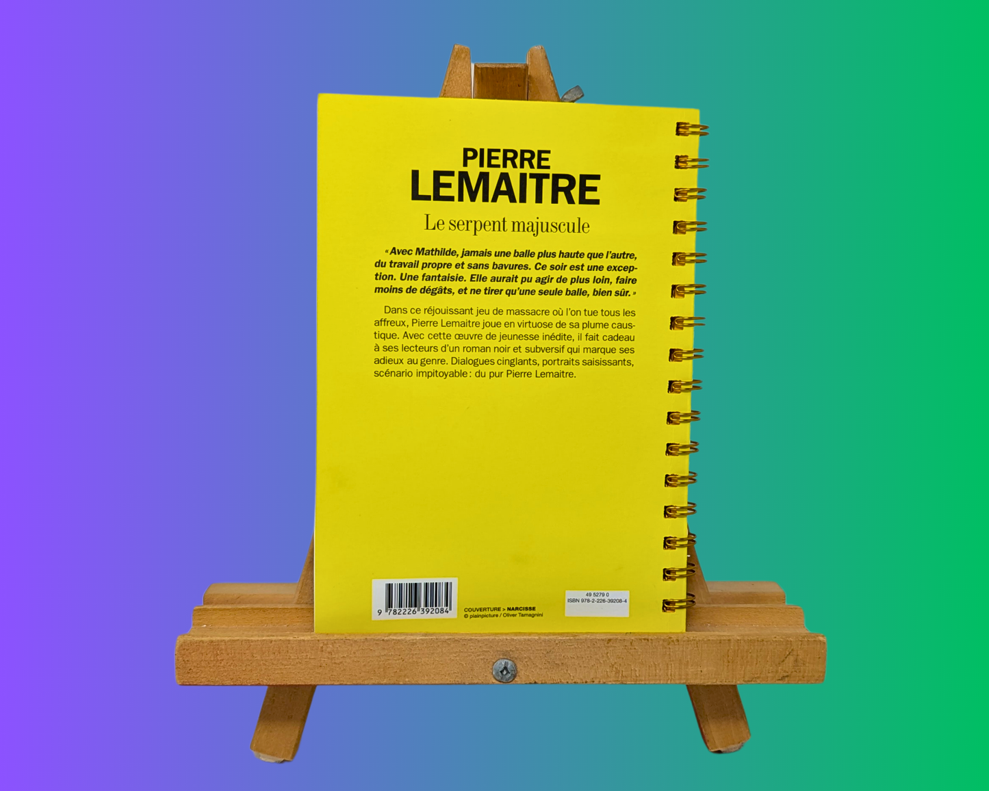 Handmade and Upcycled Le Serpent Majuscule by Pierre Lemaitre Notebook