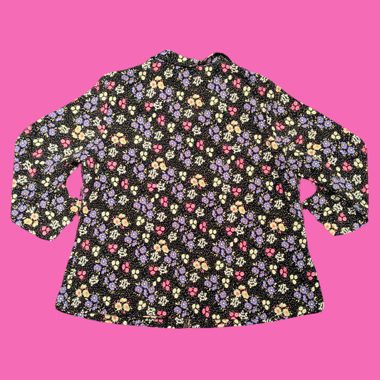 Vintage 1990's Floral Blouse Size M-L