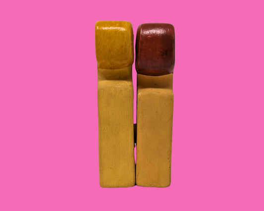 Salière et poivrière drôles d'Adam et Ève, vintage, années 1960, Japon