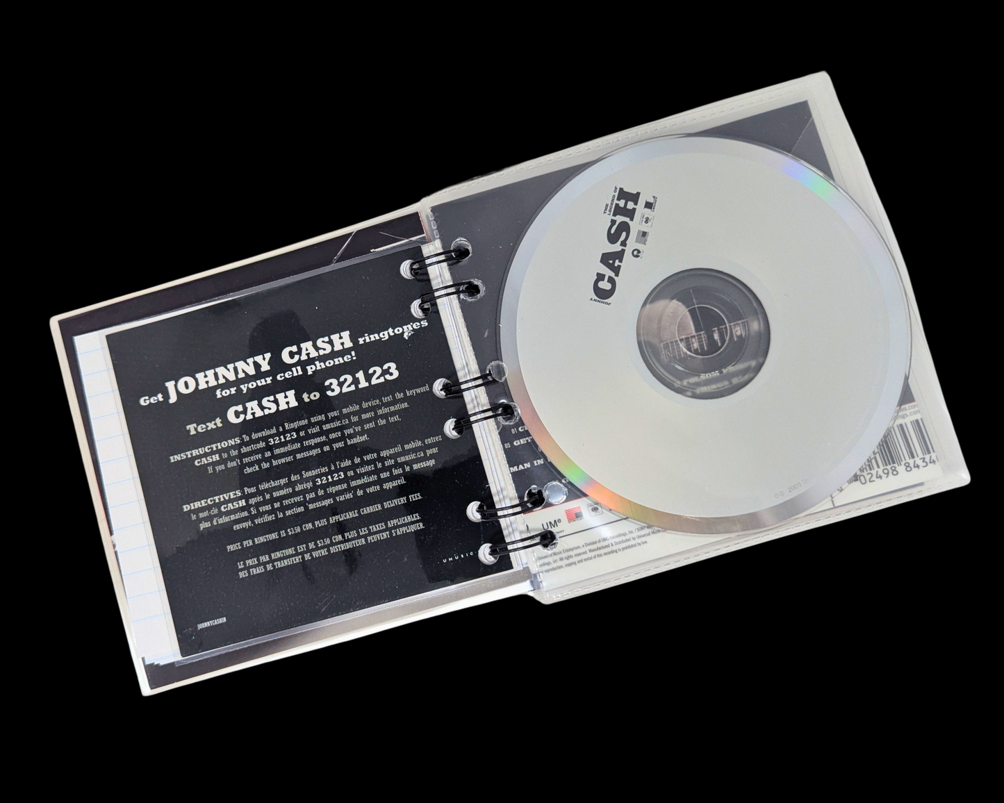Johnny Cash, La Légende de Johnny Cash CD Notebook