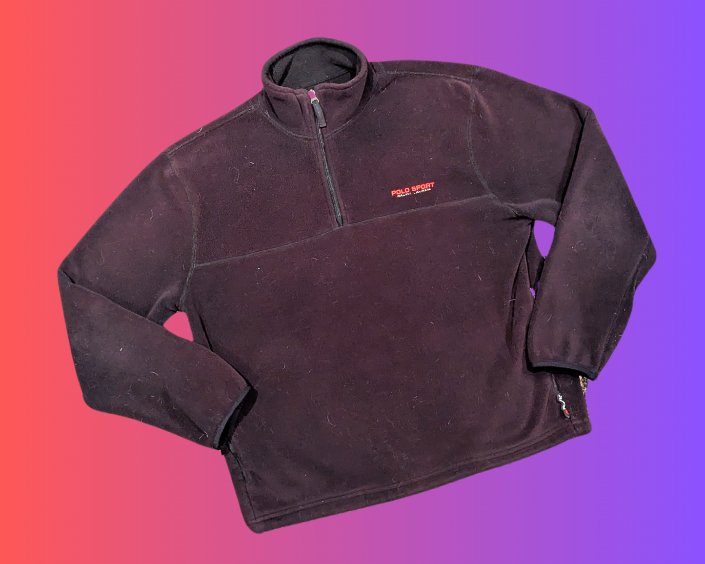 Vintage 1990's Black Ralph Lauren Fleece Size L