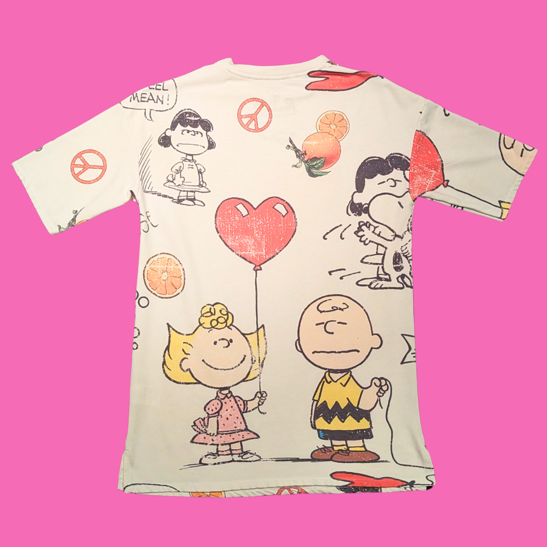 Peanuts + Frogbox, Charlie Brown Long T-Shirt or Short Dress Size L