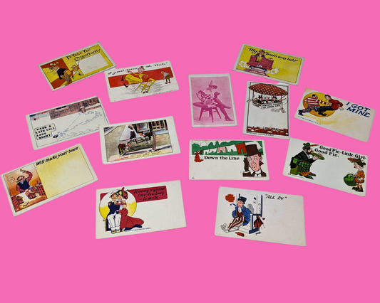 Lot vintage de 13 cartes postales