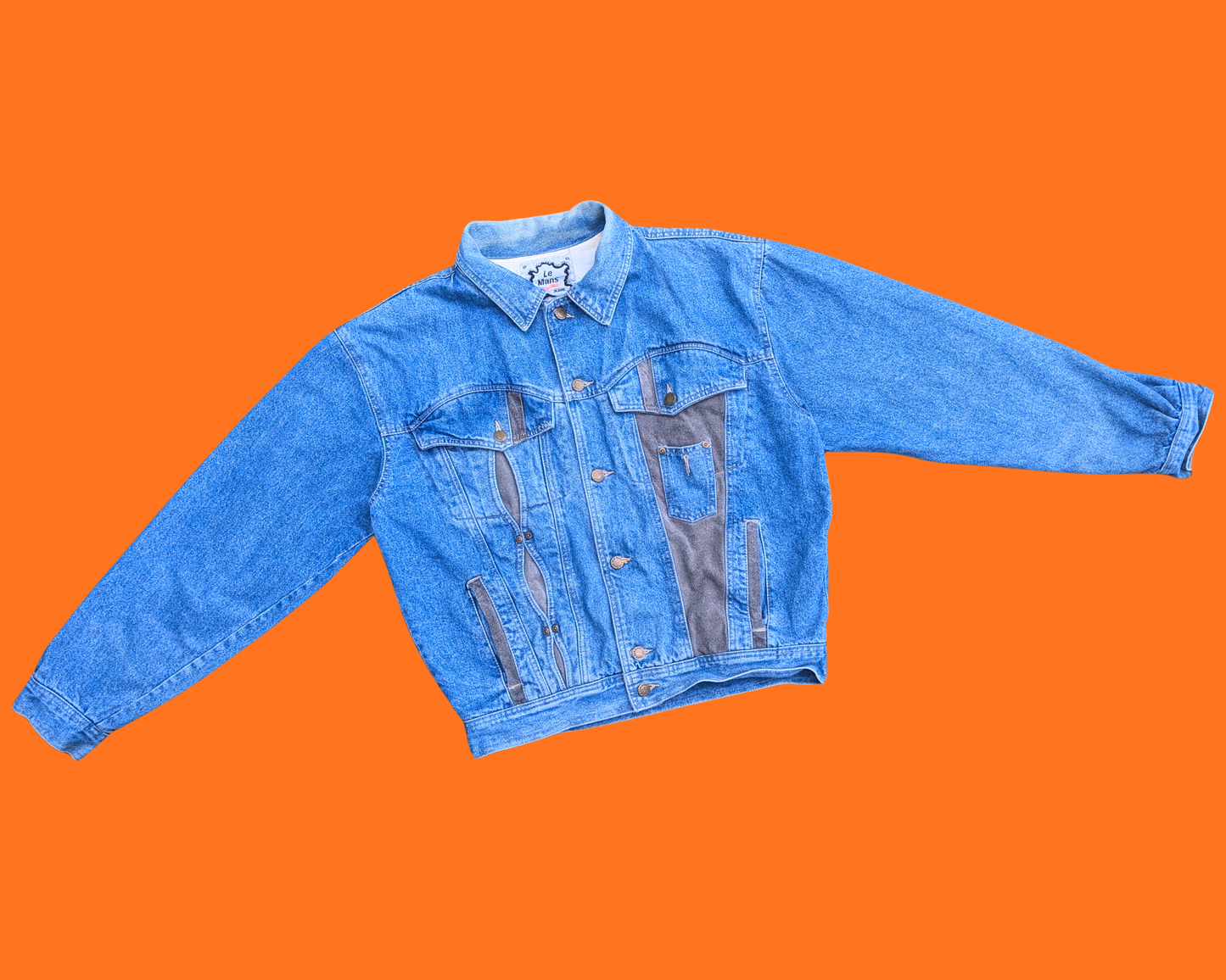 Handmade, Upcycled The Godfather Denim Jacket Size L for Men