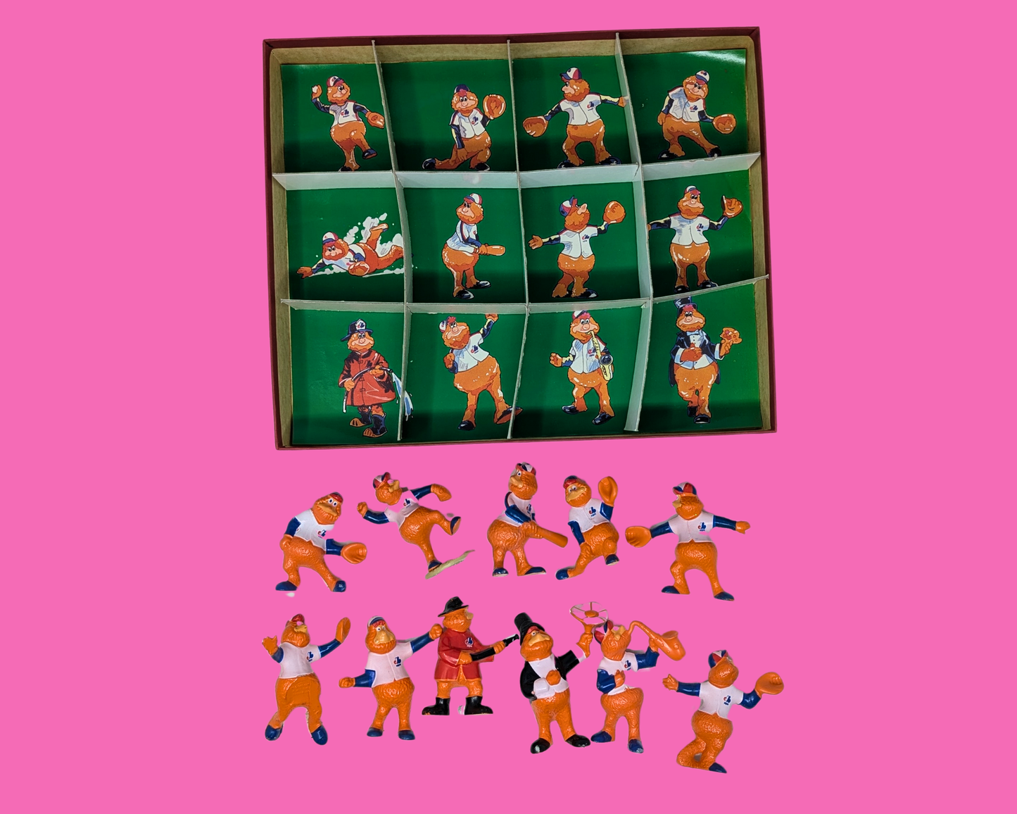 Vintage 1986 Montreal Expos Youppi Action Figures (One Missing)