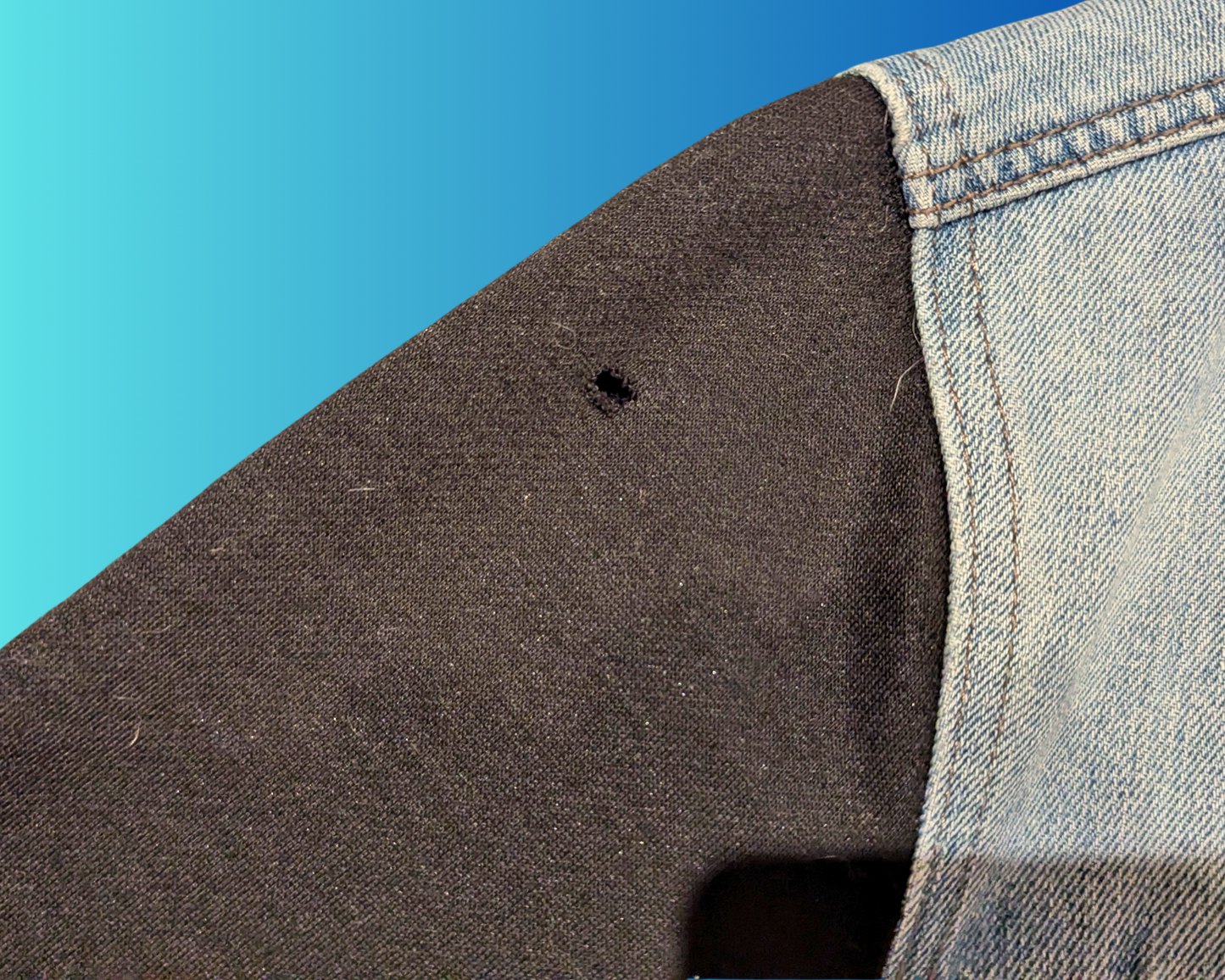 Handmade, Upcycled The Simpsons Denim Jacket with Hoodie Size S