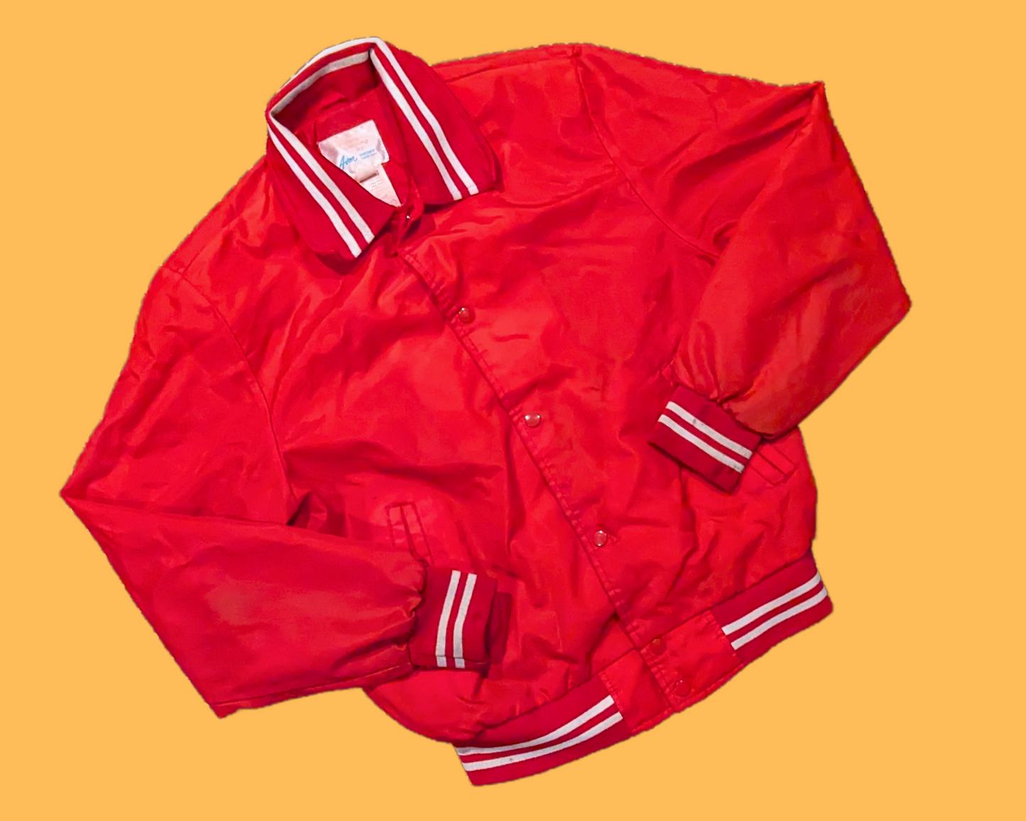 Vintage 1980's Varsity Styled Red Jacket Size M
