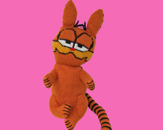 Peluche Garfield au crochet vintage des années 1990, faite à la main