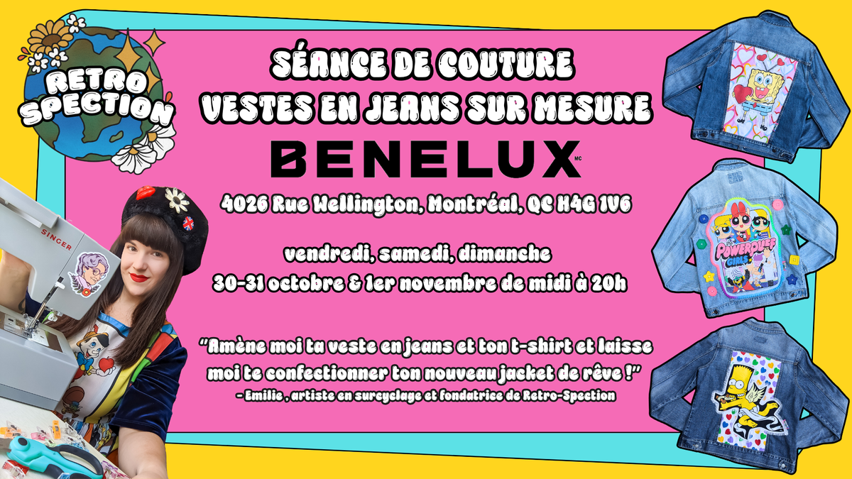 SÉANCE DE COUTURE DE VESTES EN JEANS SUR MESURE EN DIRECT !