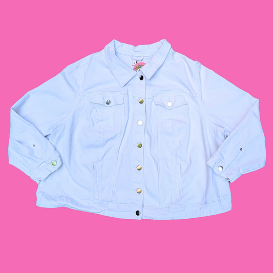 IT Upcycled T-Shirt Denim Jacket Size 4XL for Women