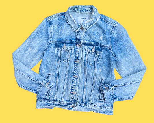 Handmade, Upcycled Nirvana Denim Jacket Size S