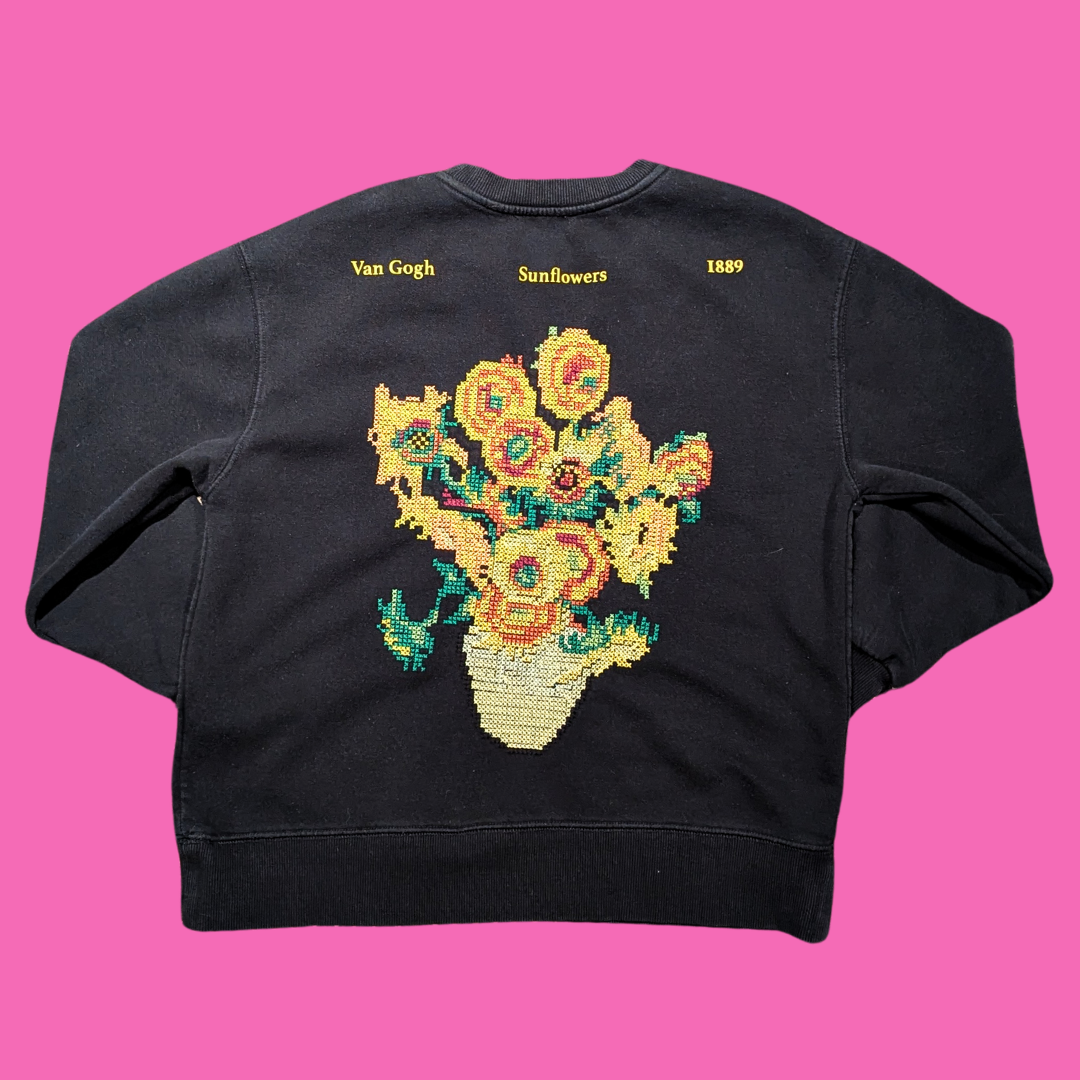 Zara Vincent Van Gogh Sun Flowers Crewneck Size S