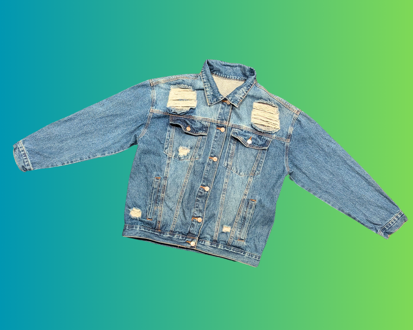 Handmade, Upcycled Rocky Horror Picture Show Denim Jacket Size M