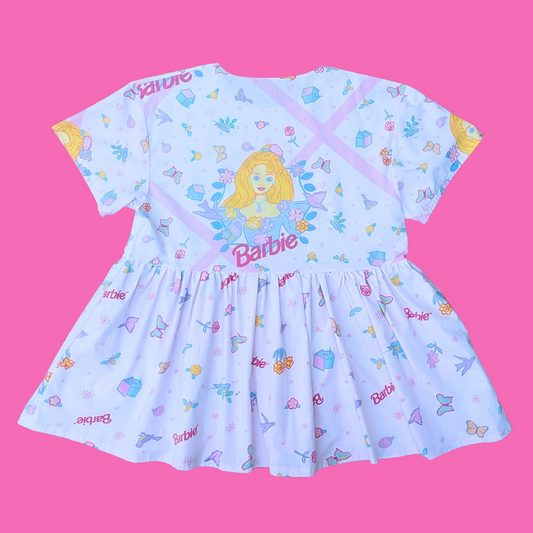 Handmade, Upcycled Barbie Bedsheet Dress Fits an Oversized S-M or Fitted L-XL