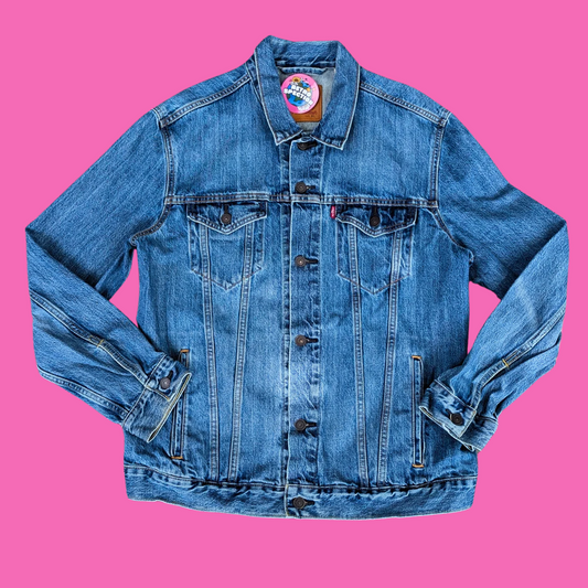 Scooby-Doo Upcycled T-Shirt Denim Jacket Size XL