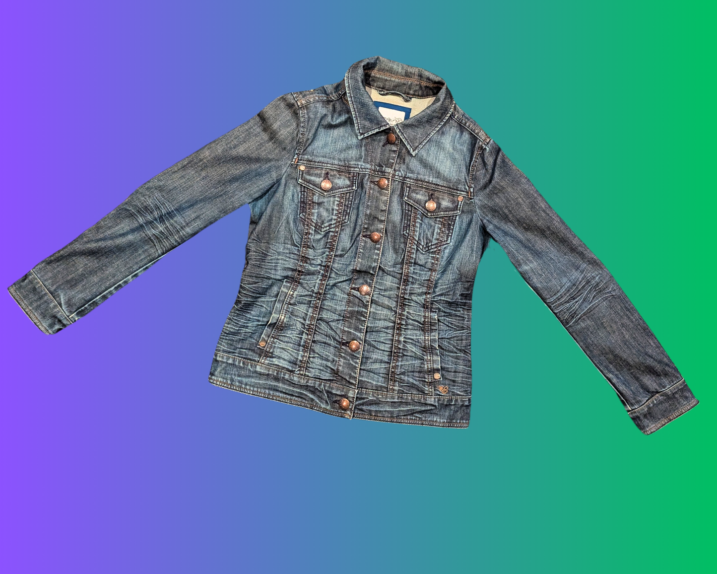 Handmade, Upcycled Ghostbusters Denim Jacket Size M