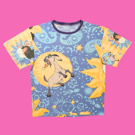 Handmade, Upcycled Disney's The Hunchback of Notre-Dame Bedsheet T-Shirt Oversized S-M, Fitted L-XL