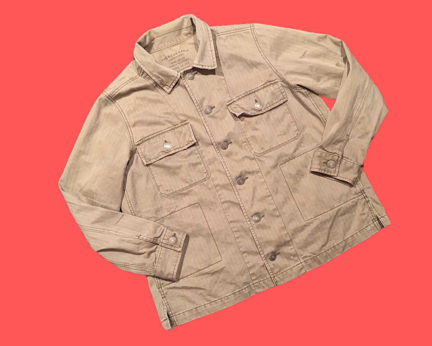 Handmade, Upcycled Led Zeppelin Denim Jacket Size L