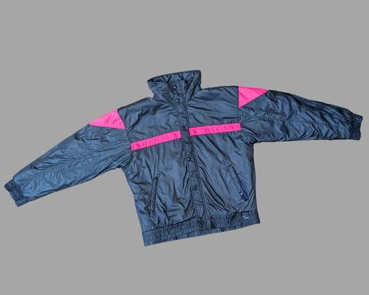 Veste vintage North Country Eaton des années 1990, grise et rose, taille L