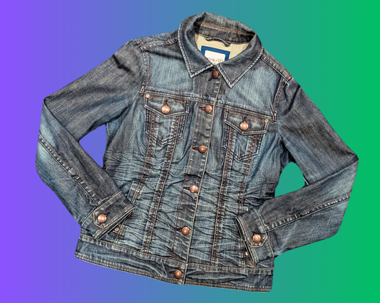 Handmade, Upcycled Ghostbusters Denim Jacket Size M