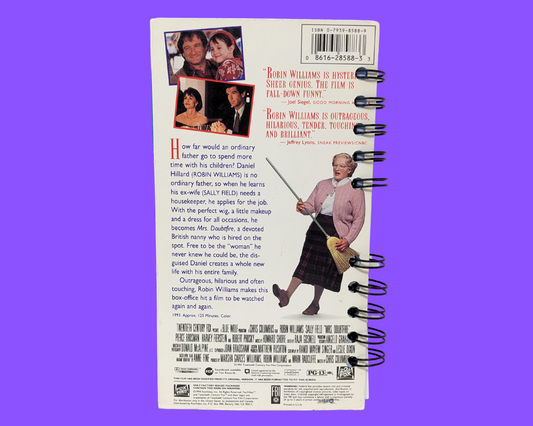 Mrs. Doubtfire VHS Movie Notebook