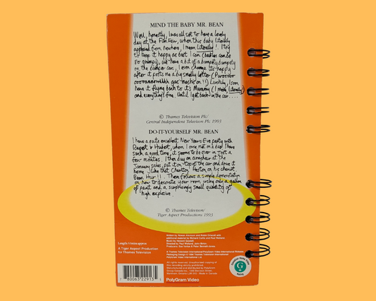 Les poursuites périlleuses de Mr. Bean VHS Movie Notebook