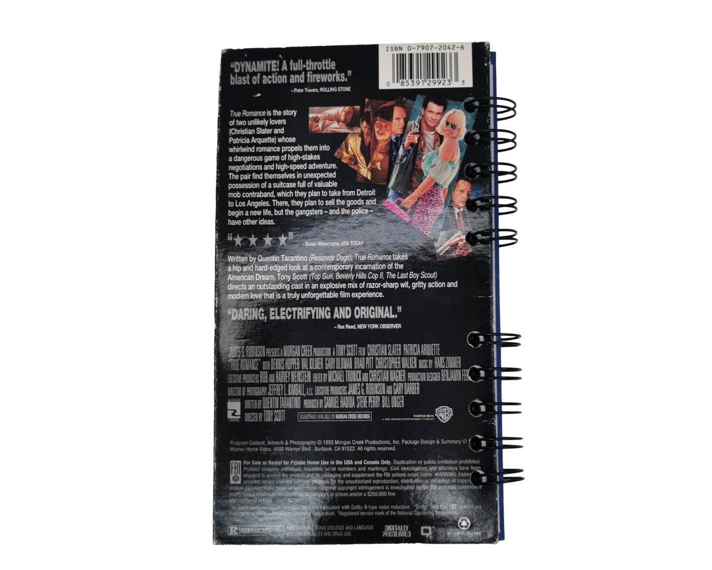 True Romance Upcycled VHS Movie Notebook
