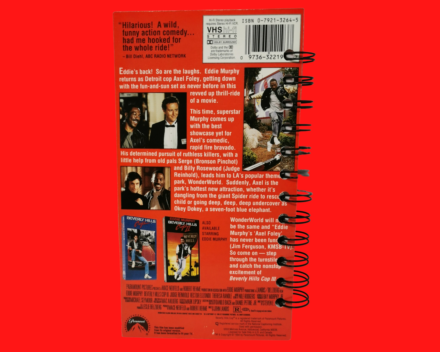 Beverly Hills Cops III VHS Movie Notebook