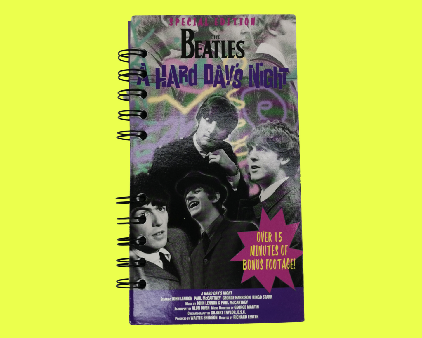 The Beatles A Hard Days Night VHS Movie Notebook