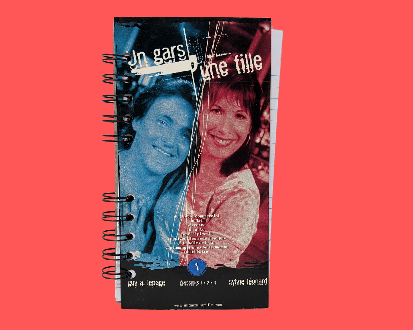 Un Gars une Fille VHS Movie Notebook