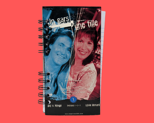 Un Gars une Fille VHS Movie Notebook