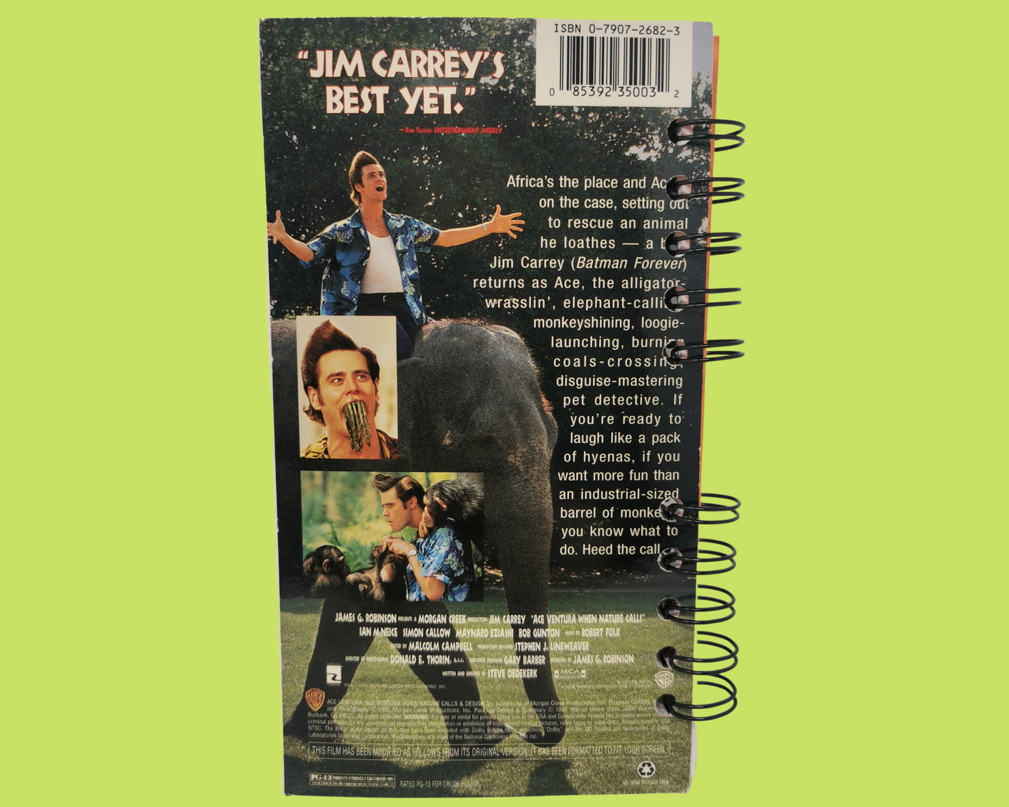 Ace Ventura When Nature Calls VHS Movie Notebook