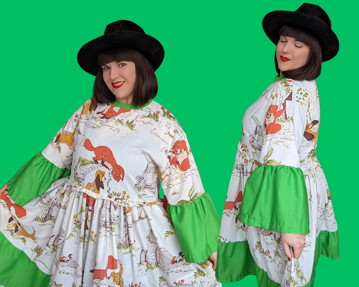 Fait à la main, robe t-shirt Pokemon drap de lit recyclé pour SML-XL