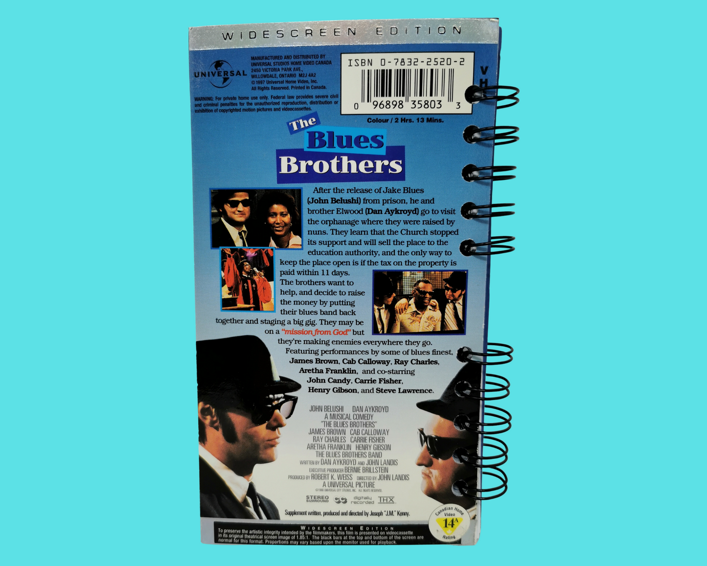 The Blues Brothers VHS Movie Notebook