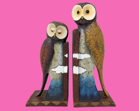 Beautiful Set of Owl Bookends