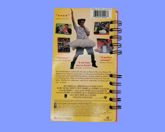 Ace Ventura Pet Detective Upcycled VHS Movie Notebook