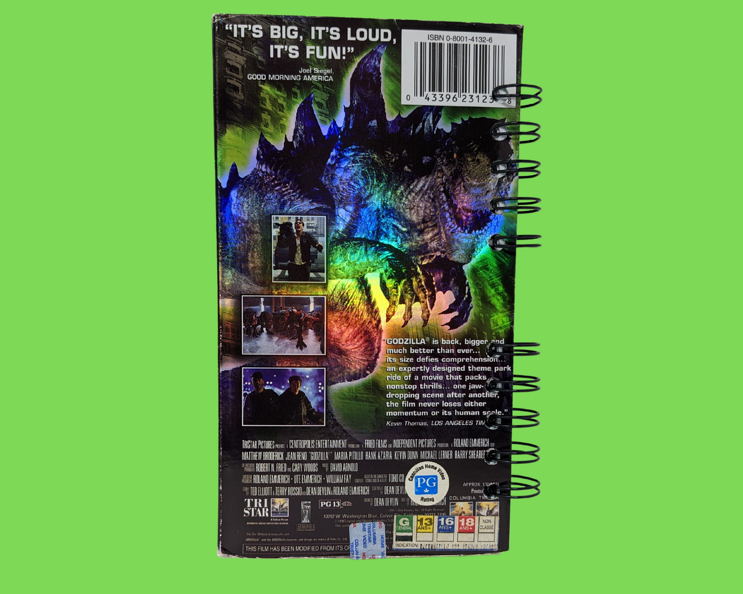 Cahier de film Godzilla VHS