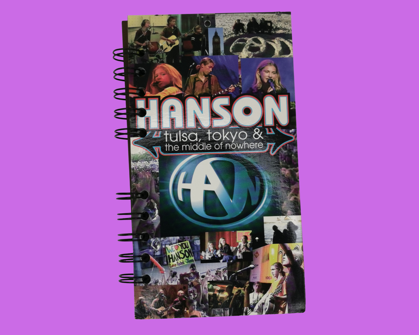 Hanson Tulsa, Tokyo & The Middle of Nowhere Upcycled VHS Movie Notebook