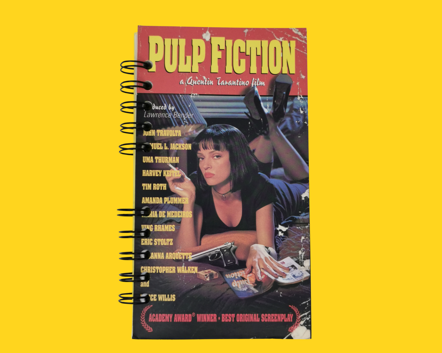 Cahier de film VHS recyclé Pulp Fiction