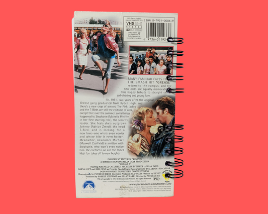 Cahier de film VHS Grease 2