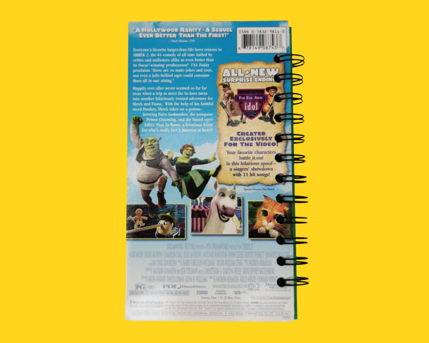 Cahier de film Shrek 2 VHS