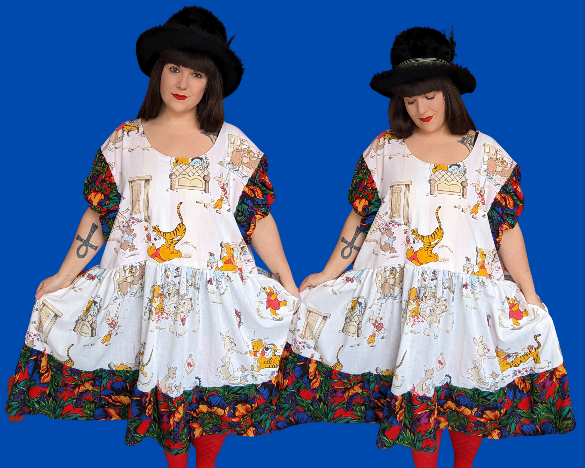Handmade Upcycled Disney Winnie The Pooh Dress Fits 2XL myretrospectioninc