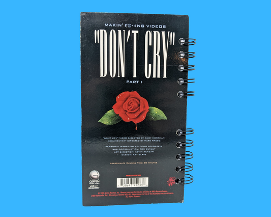 Guns N' Roses Don't Cry VHS Movie Notebook