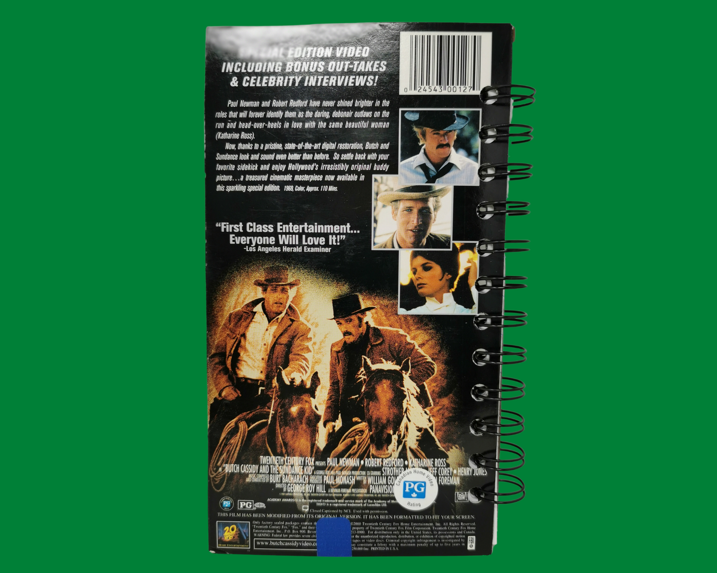Carnet de notes VHS Butch Cassidy et Sundance Kid