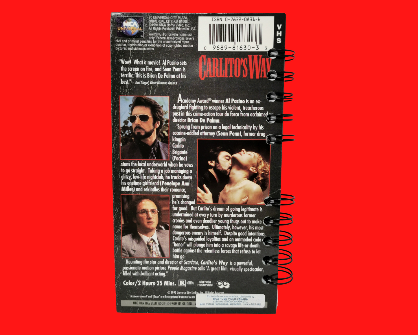 Carnet de film VHS Carlito's Way