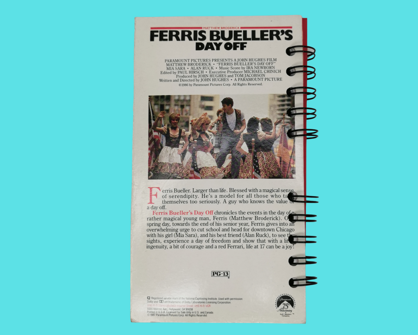 Ferris Bueller's Day Off VHS Movie Notebook