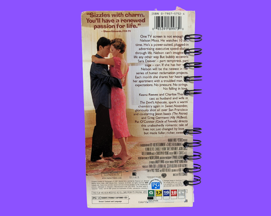 Sweet November VHS Movie Notebook