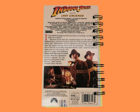 Indiana Jones and the Last Crusade VHS Movie Notebook