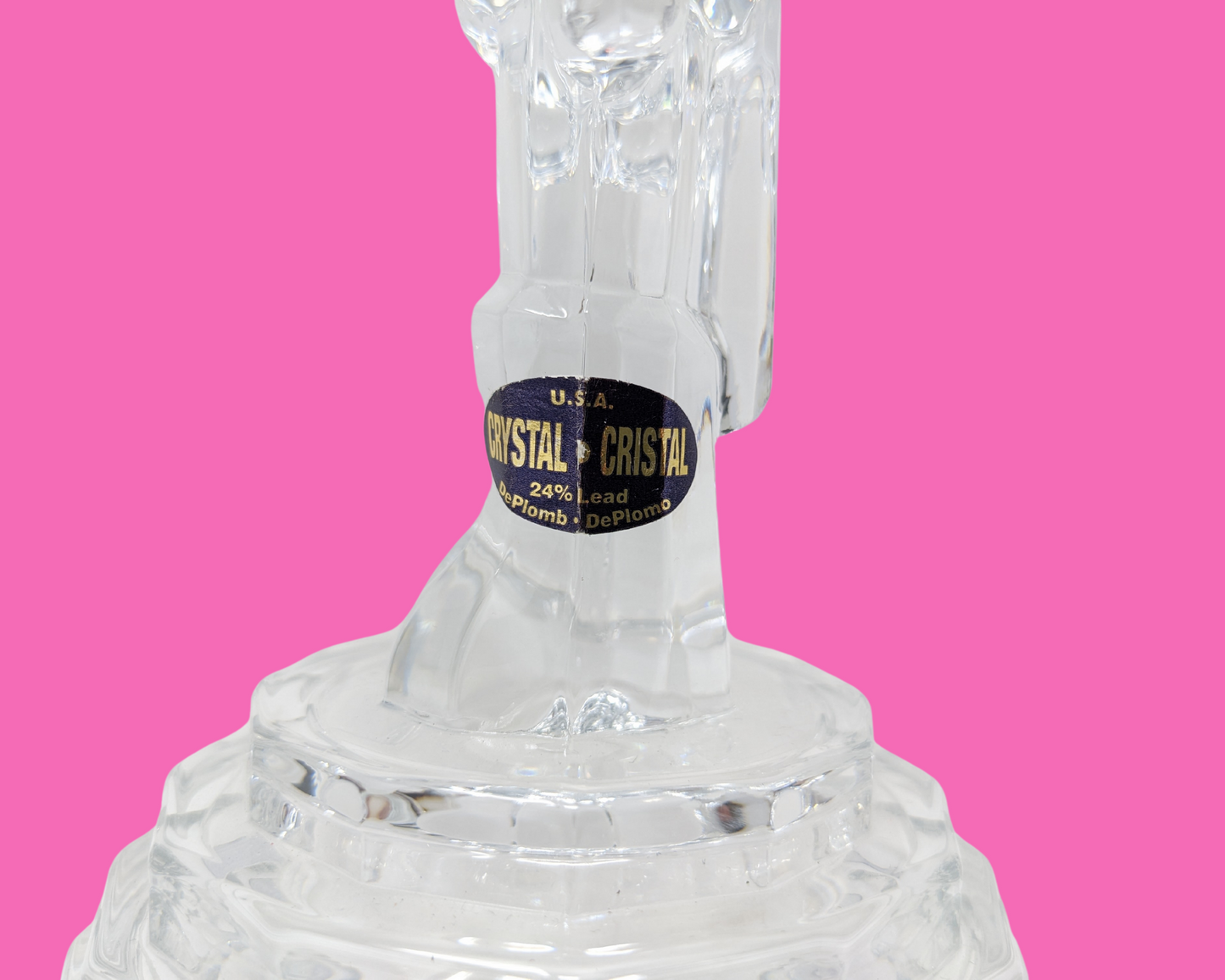 Vintage 1960's The Nutcracker Crystal Christmas Candlestick Holders, Set of Two