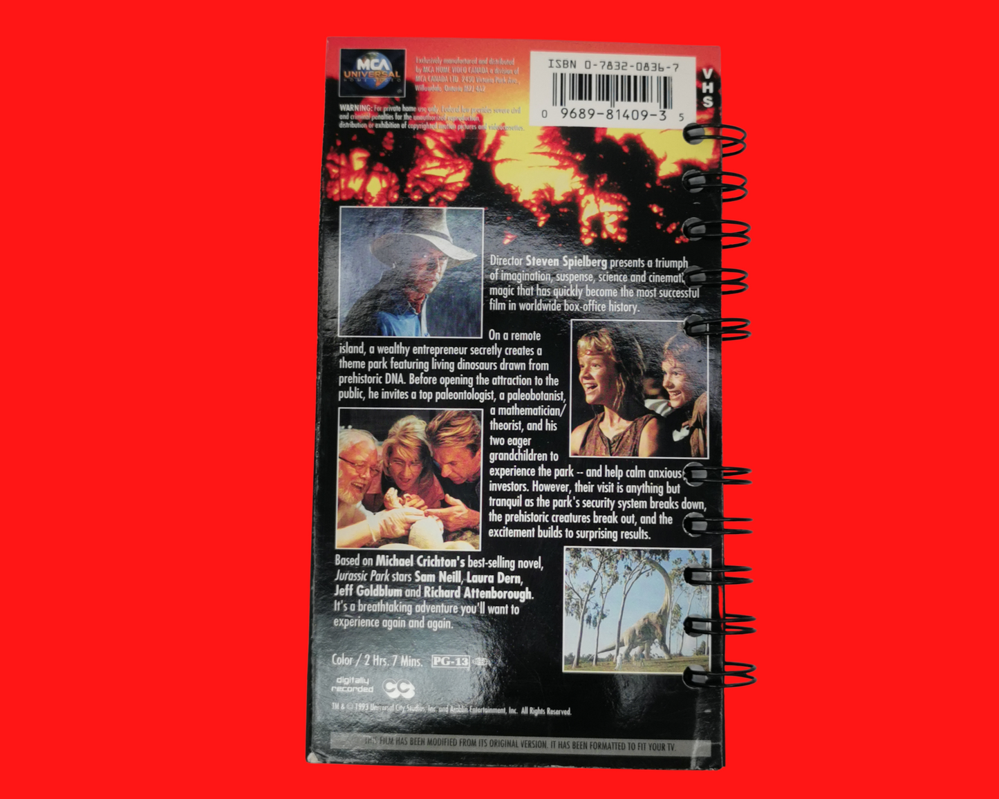 Carnet de film VHS Jurassic Park